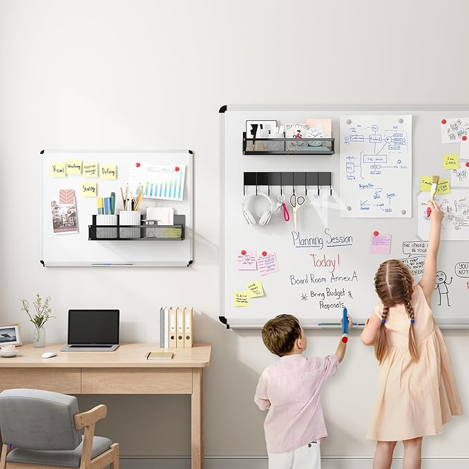 Magnetic Spice Rack for Refrigerator, 3 Pack Magnetic Shelf, Moveable Fridge Organizer with 8-Hook Rack, Seasoning Organizer for Kitchen-Ruum Studio Home