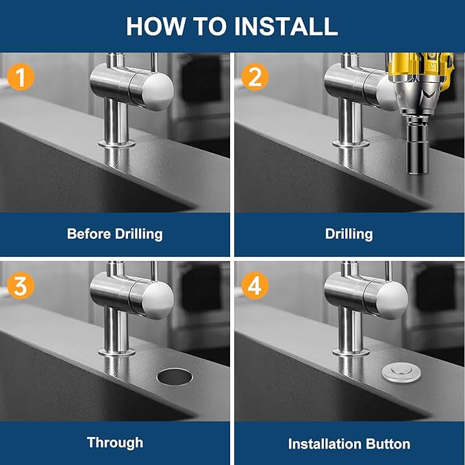 Dual Outlet Garbage Disposal Air Switch Kit, UL Listed Sink Top Air Switch for Food Waste Disposal, 3.58” Extra Long Air Button, Brushed Stainless Steel-Ruum Studio Home