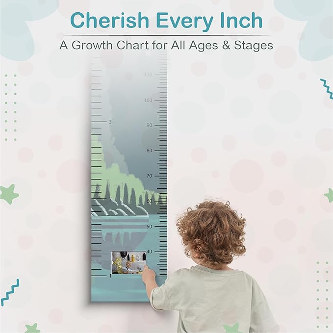 A Lifetime Story Growth Chart for Wall - Personalized for Photos, Photo Stickers, and Memory Album Feature - Height Chart for Kids - Child Height Wall Chart - Height Measurement for Wall-Ruum Studio Home