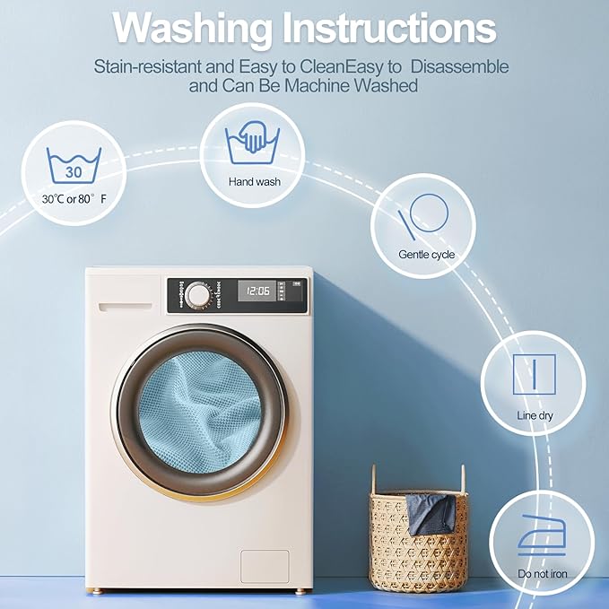 Large Backrest Cushion Covers Super Stretch Backrest Covers for 2 Cushion Couch Sofa, Couch Back Cushion Covers Featuring with Chenille Yarn (Softer Version, 2PC, Blue)-Ruum Studio Home