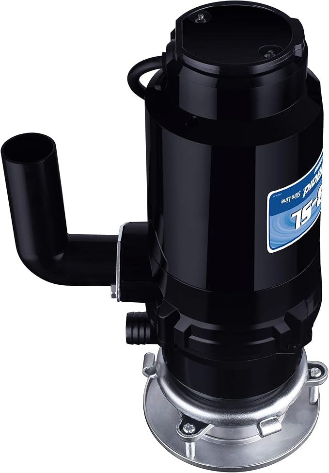 Waste Maid 10-US-WM-458-SL-3B Garbage Disposal Anti-Jam Stainless Steel Food Waste Grinding System, 3/4 HP Slim Line, Black-Ruum Studio Home
