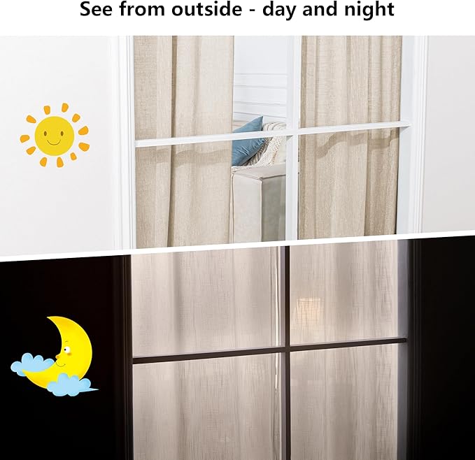 MYSKY HOME Boho Curtains Farmhouse Living Room Curtain Drapes, Light Filtering Semi Soft Cotton Blend Sheer Window Treatments for Sliding Glass Door Doorways, 100" x 90", Light Oatmeal, Set of 1-Ruum Studio Home