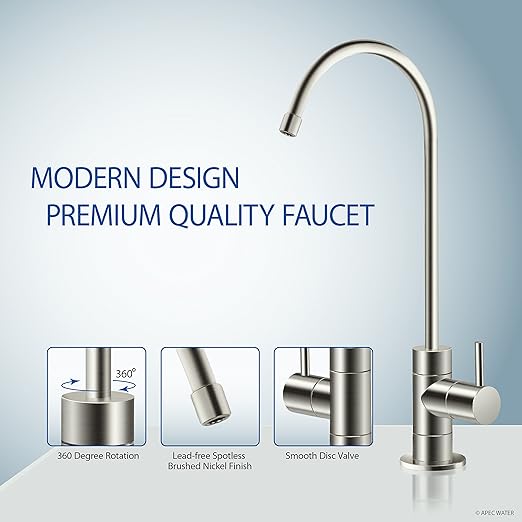 APEC Water Systems ROES-100 Essence Series Top Tier 5-Stage Certified Ultra Safe Reverse Osmosis Drinking Water Filter System-Ruum Studio Home