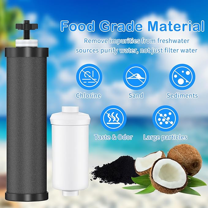 4 Pack Gravity Water Filter Replacement,Gravity Water Filter Replacement for Berkey® BB9-2® Black Filters & PF-2® Fluoride Filters, Compatible with Berkey® Filtration System-Ruum Studio Home