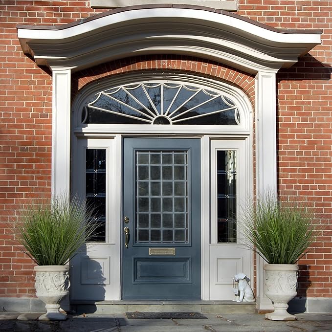 48PCS Fake Plants Artificial Wheat Grass Greenery Plastic Plants Fake Grass Artificial Plants for Outdoor Decor Artificial Grass Plant with Greenery Stems for Indoor Home Decoration 26.4"-Ruum Studio Home