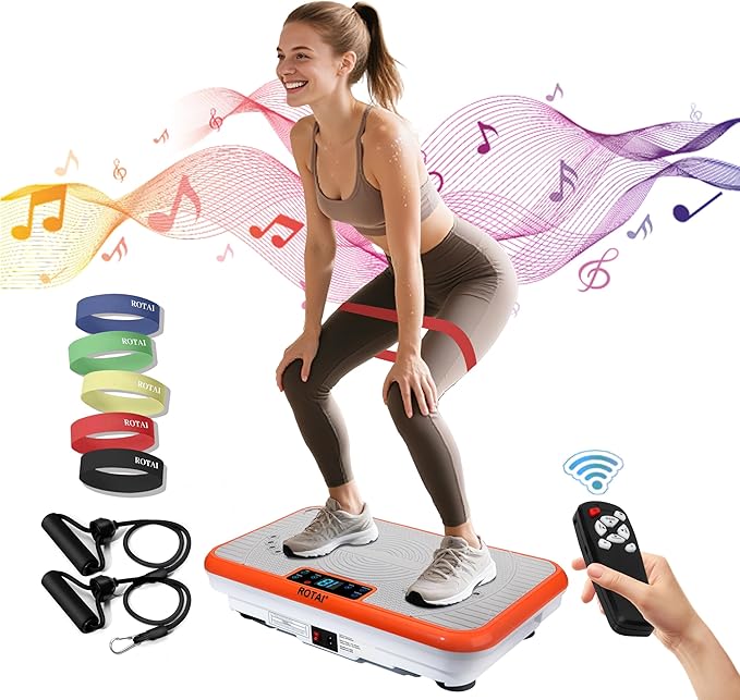 Shake Plate Vibration Exercise Machine for Lymphatic Drainage Massager & Weight Loss, 400 lbs Capacity Whole Body Vibrating Plate Workout for Women and Men-Ruum Studio Home