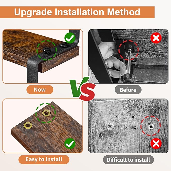 Giikin 3-Tier Spice Rack, 13.8 Inch Wood Countertop Spice Storage Holder, Kitchen Pantry Cabinet Organizer Cupboard for Spice Bottles, Jars, Seasonings, Baking Supplies, Metal Frame(Set of 2)-Ruum Studio Home