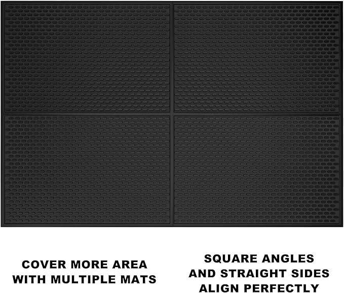 Silicone Drip Mat - 1/2 Inch Thick, Heat-Resistant and Food Safe - Counter Top, Coffee Bar or Restaurant - Drying Mat for Glasses - 18x12 Inches-Ruum Studio Home