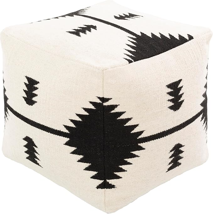 Mark&Day Pouf Ottoman, Leobendorf Rustic Cream Cube Pouf Foot Rest for Living Room, Bedroom and Boho Home Decor (18"x18"x18")-Ruum Studio Home