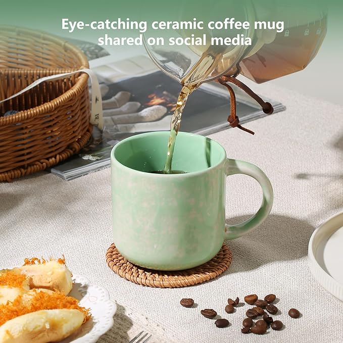 12 OZ Coffee Mugs Set of 4, Modern Ceramic Coffee Mugs Set with handle for Tea/Latte/Cappuccino/Milk/Cocoa.-Ruum Studio Home