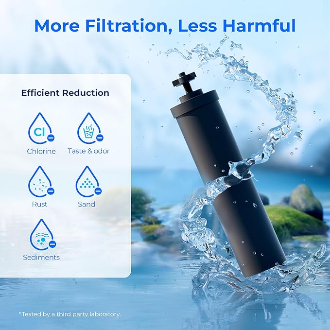 Waterdrop NSF/ANSI 42&372 Certified Water Filter, for Berkey® BB9-2® Black Filters, Berkey® Gravity Water Filter System and Waterdrop King Tank Series Travel, (Pack of 3)-Ruum Studio Home