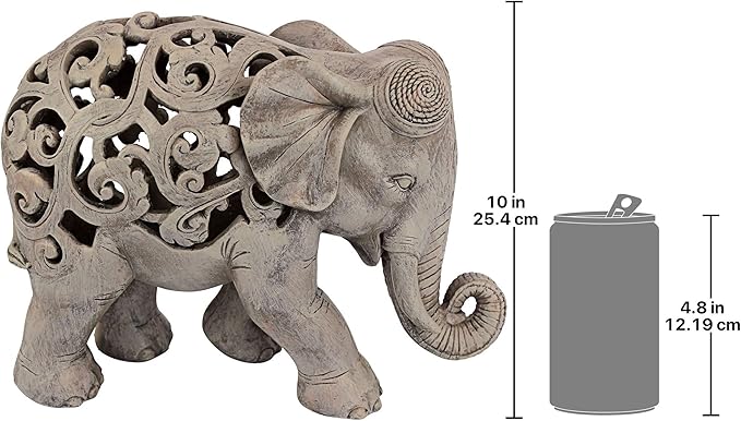 Design Toscano Anjan the Elephant Jali Sculpture-Ruum Studio Home