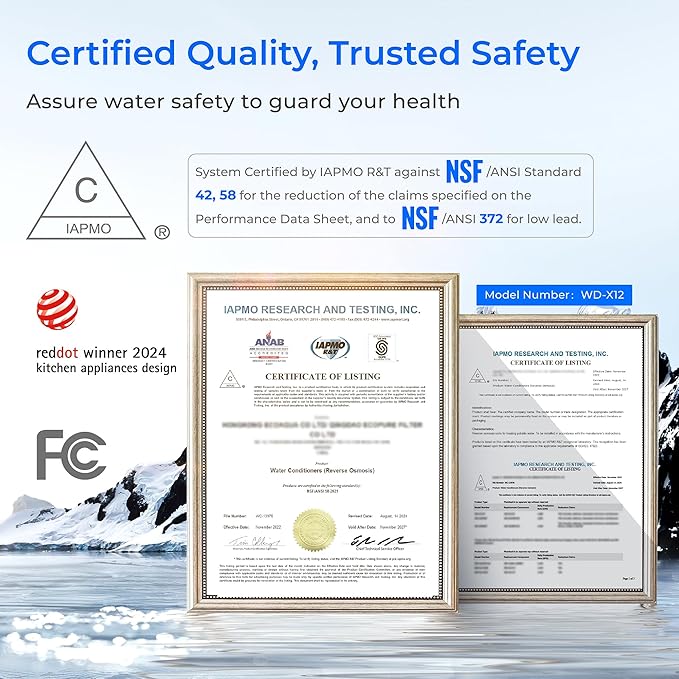 Waterdrop X12-Alkaline Mineral pH+ Reverse Osmosis System, NSF/ANSI 42&58&372 Certified, 1200 GPD RO Water Filter, 11-Stage Filtration Tankless RO System, 3:1 Pure to Drain, UnderSink, BPA Free-Ruum Studio Home