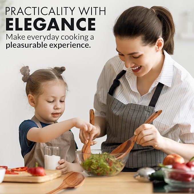 Wooden Utensils Set in Teak - Kitchen Essentials by Zulay Kitchen-Ruum Studio Home