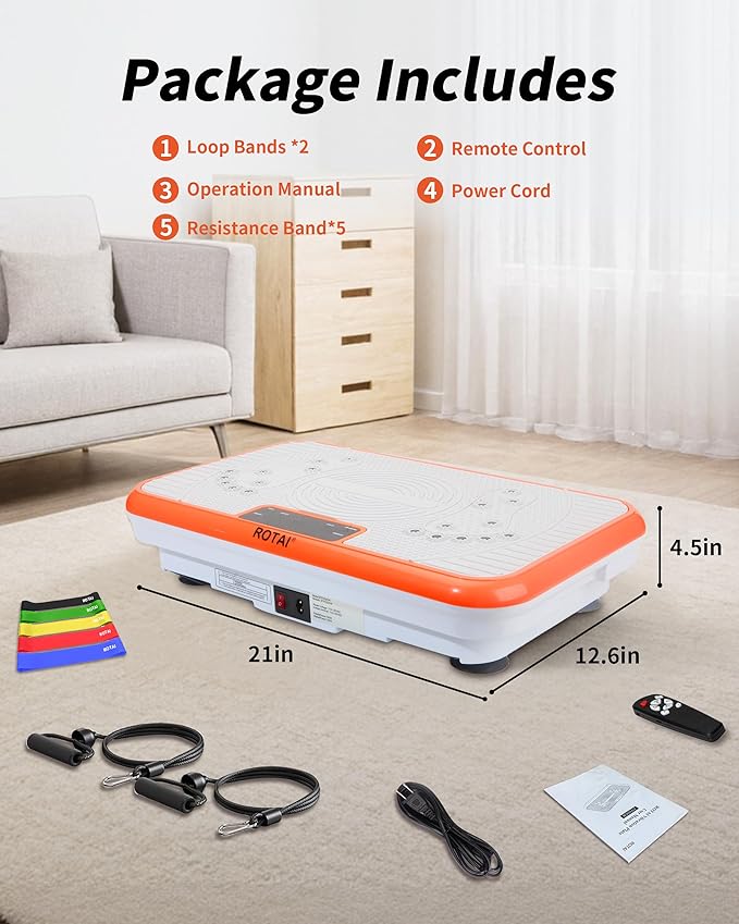 Shake Plate Vibration Exercise Machine for Lymphatic Drainage Massager & Weight Loss, 400 lbs Capacity Whole Body Vibrating Plate Workout for Women and Men-Ruum Studio Home