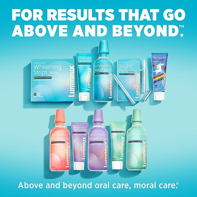 Lumineux Teeth Whitening Strips 9 Treatments – Peroxide Free - Enamel Safe for Whiter Teeth - Whitening Without The Sensitivity - Dentist Formulated - Sensitivity Free-Ruum Studio Home