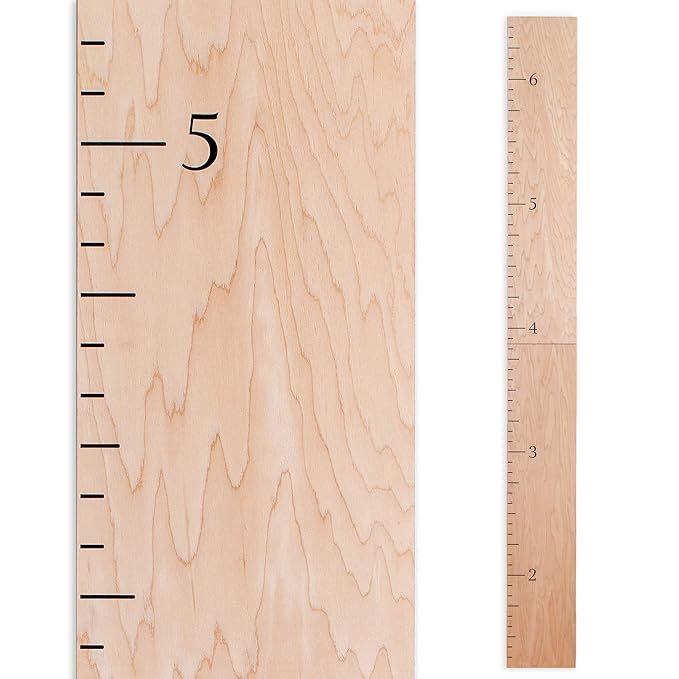 Wood Growth Chart for Wall - Growth Chart Wood Growth Chart for Kids Wooden Ruler Growth Chart Child Height Wall Chart Grow Chart for Wall Kids Wall Ruler Height Chart-Modern Natural-Ruum Studio Home