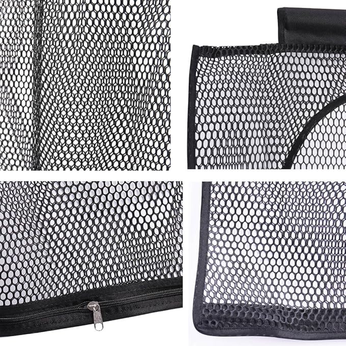 ALYER Breathable Mesh Laundry Hamper,Foldable Hanging Closet Storage Basket,Portable Space Saving Dirty Clothes Bag (Black)-Ruum Studio Home