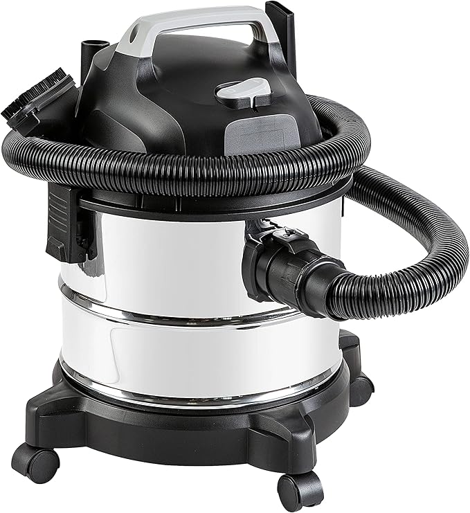 Amazon Basics Wet Dry Vacuum Cleaner, 4 gallon Shop, 3 HP Stainless Steel, Grey/Black-Ruum Studio Home