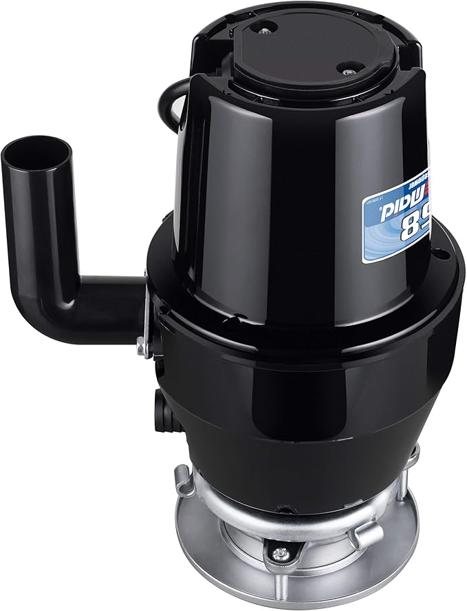 Waste Maid 10-US-WM-258-3B Garbage Disposal Anti-Jam Stainless Steel Food Waste Grinding System, 1/2 HP Mid Duty, Black-Ruum Studio Home