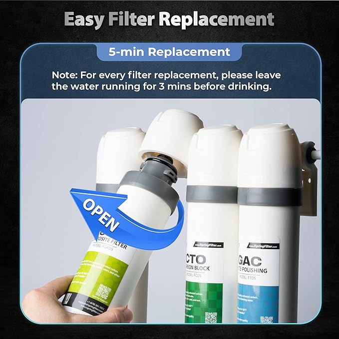 iSpring SGS-Tested PFAS Removal Carbon Block Replacement Water Filter Cartridge FCPFDS for DS4 Series-Ruum Studio Home