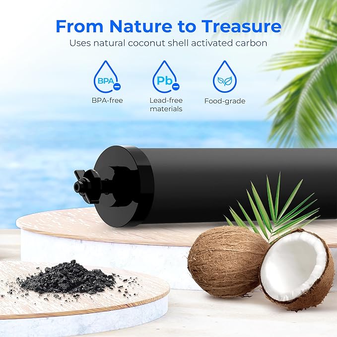 Waterdrop NSF/ANSI 42&372 Certified Water Filter, for Berkey® BB9-2® Black Filters, Berkey® Gravity Water Filter System and Waterdrop King Tank Series Travel, (Pack of 3)-Ruum Studio Home