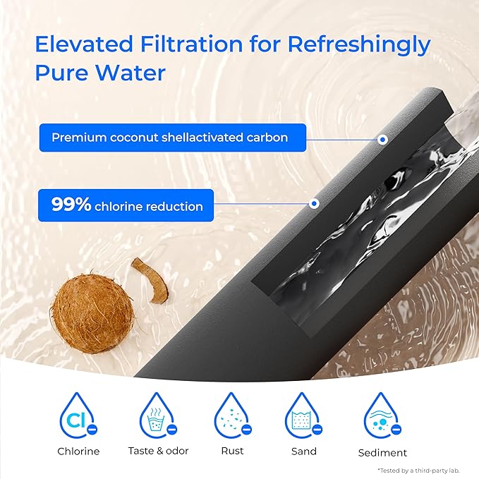 Waterdrop Gravity-fed Water Filter System, with Upgrade 3 Black Carbon Filters and Metal Spigot, 9000 Gallon Longer Lifespan and 150% Faster Flow, King Tank Series, 2.25G-Ruum Studio Home