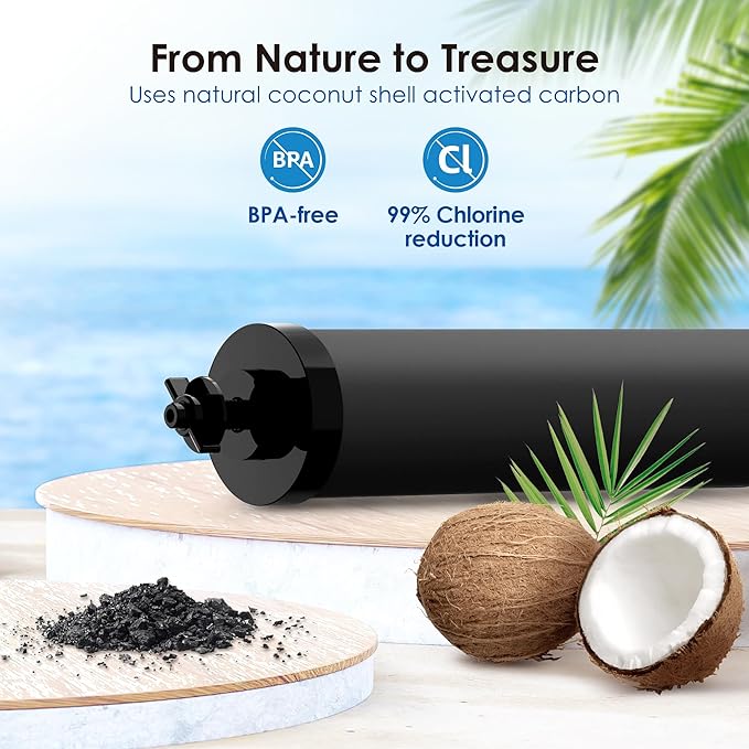 Waterdrop NSF/ANSI 42&372 Certified Water Filter, Replacement for Berkey® BB9-2® Black Filters, ProOne® or Alexapure® Gravity Water Filter System and Waterdrop King Tank Series, (Pack of 2)-Ruum Studio Home