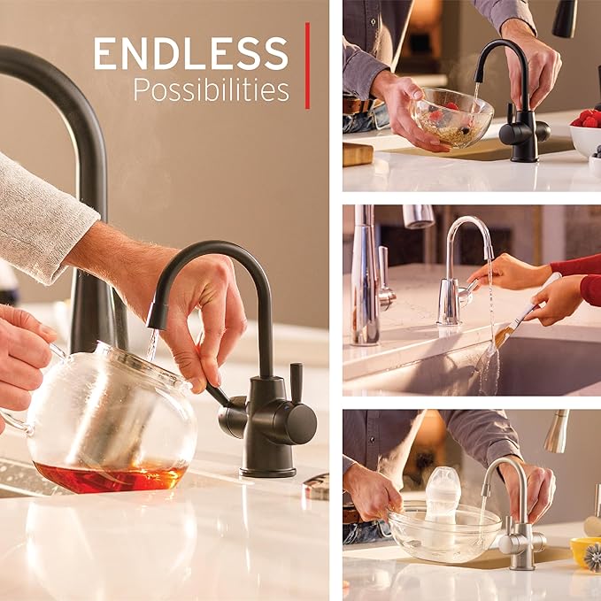 InSinkErator Stainless Steel Tank, HC250C-SS HOT250 System, 2-Handle Drinking Faucet in Chrome & F-2000S Premium Under Sink Water Filtration System for Instant Hot and Cold Water Dispe-Ruum Studio Home