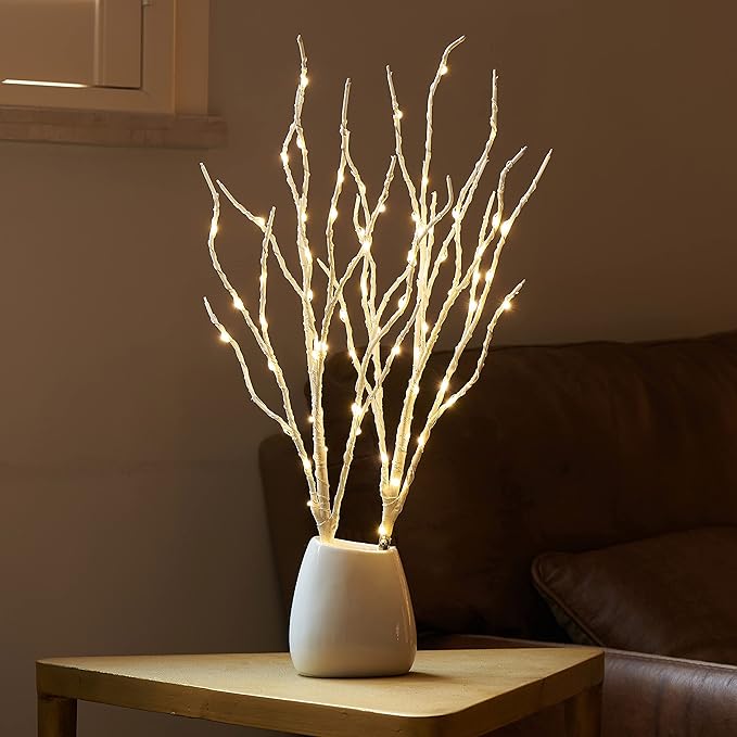 Birchlitland Lighted Birch Branches with Timer Battery Operated 18IN 70L Warm White LED Fairy Lights, Artificial Decorative Branch Lights for Home and Holiday Decoration Indoor Outdoor-Ruum Studio Home