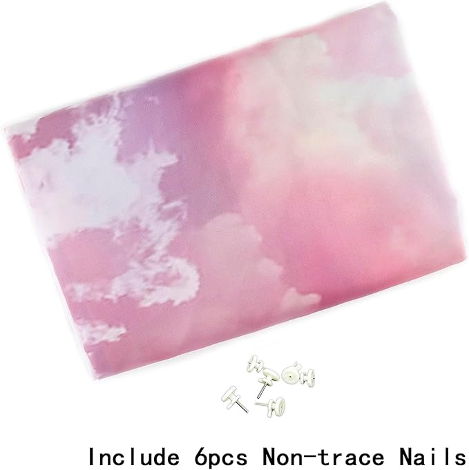 HVEST Pink Cloud Tapestry Colorful Abstract Clouds Natural Landscape Tapestries Wall Hanging for Bedroom Living Room Teen Dorm Indie Decor Poster Blanket,48x36 Inches-Ruum Studio Home