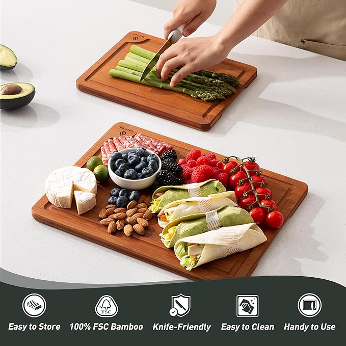 Bamboo Cutting Board Set Non Slip Feet Over Sink Day Gifts Best Mama Mommy Bonus Busy Mom Ever Christmas Xmas Birthday Law Step Stepmom Stepmother Who Have Everything Good Unique Useful Present-Ruum Studio Home
