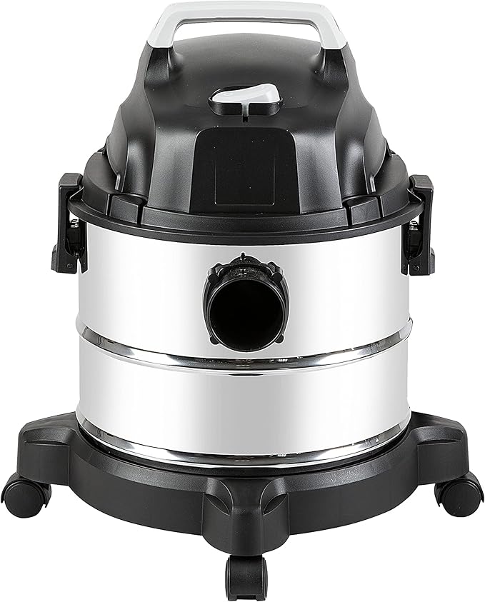 Amazon Basics Wet Dry Vacuum Cleaner, 4 gallon Shop, 3 HP Stainless Steel, Grey/Black-Ruum Studio Home