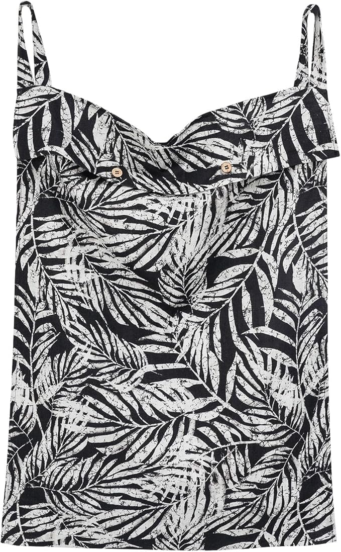 Linen Hanging Laundry Bag, 100% Linen Leaf Print Over The Door Laundry Hamper with Buttons and Zipper, Space Saving Door Hampers for Laundry Dirty Clothes Home Travel, Black, 19.7x27.5inches-Ruum Studio Home