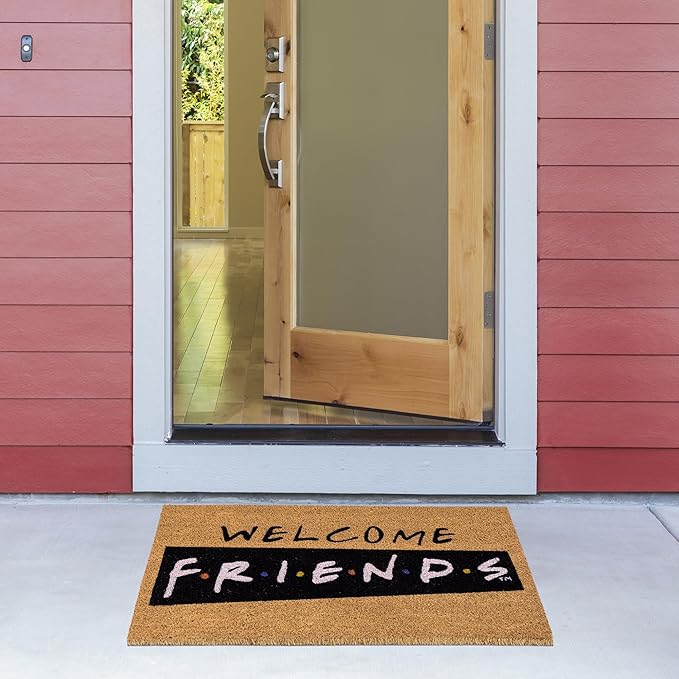 Gertmenian Friends Coir Doormat - 2x3 Welcome Mat (2-Pack), Ideal for High Traffic Areas in Front Door, Garage, Entryway - Paramount Central Perk/Welcome, 80028-Ruum Studio Home