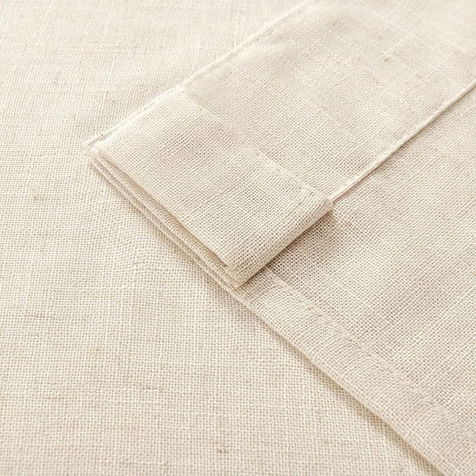 Joydeco Linen Curtains 90 Inch Length 2 Panel Sets,Light Filtering Curtains for Bedroom 70 Inch Wide Living Room Drapes with Back Tabs & Rod Pockets (W70 x L90 Inch, Linen)-Ruum Studio Home