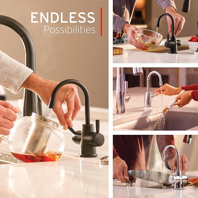 InSinkErator HOT250 Instant Hot Water Dispenser System, Single-Handle Faucet & F-1000S Standard Under Sink Water Filtration System for Instant Hot and Cold Water Dispenser System-Ruum Studio Home