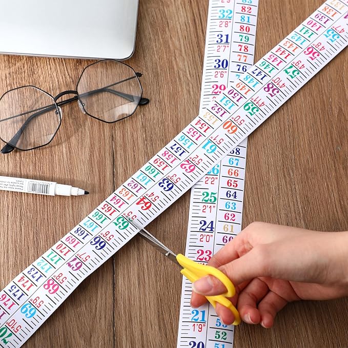 Tatuo Growth Chart Wall Labels Height Indicator Tape Ruler Growth Chart Decor Height Indicator Adhesive Ruler for Home Room Measuring(Colorful)-Ruum Studio Home