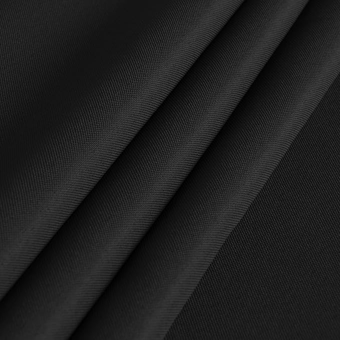 sancua Rectangle Tablecloth - 70 x 120 Inch - Stain and Wrinkle Resistant Washable Polyester Table Cloth, Decorative Fabric Table Cover for Dining Tables, Buffet Parties and Camping, Black
