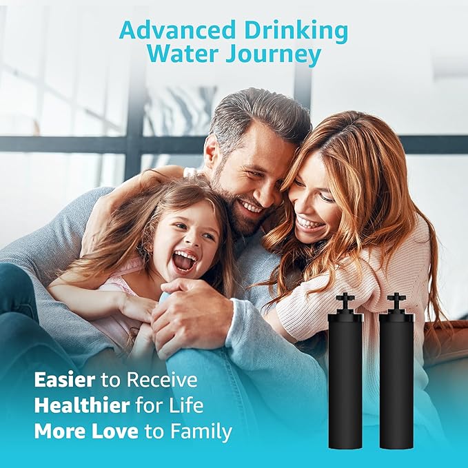 AQUACREST NSF/ANSI 42&372 Certified Water Filter, Replacement for Berkey® Gravity Water Filter System, Berkey® Black Purification Elements, Pack of 2-Ruum Studio Home