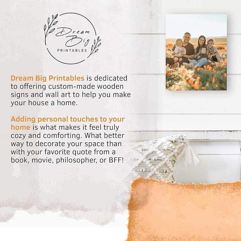 Custom Wood Signs Personalized | Farmhouse Decor | Personalized Signs | Personalized Rustic Wood Signs | Father's Day Gift | Custom Sign | Ready to Hang! (3.5x12 Inches)-Ruum Studio Home