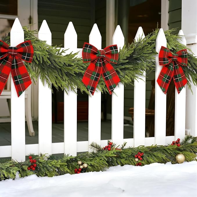 Artificial Norfolk Pine Garland - Faux Christmas Garland Fake Green Garland for Fireplace,Table, Stairs, Mantle, Window,Indoor Outdoor,Home,Holiday Decor (1 PCS,9 FT)-Ruum Studio Home