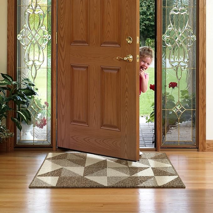 hicorfe Indoor Doormat,24"x35" Front Back Door Mat Rubber Backing Non Slip Door Mats,Low-Profile Absorbent Resist Dirt Entryway Doormat Inside Floor Mats for Entrance-Ruum Studio Home