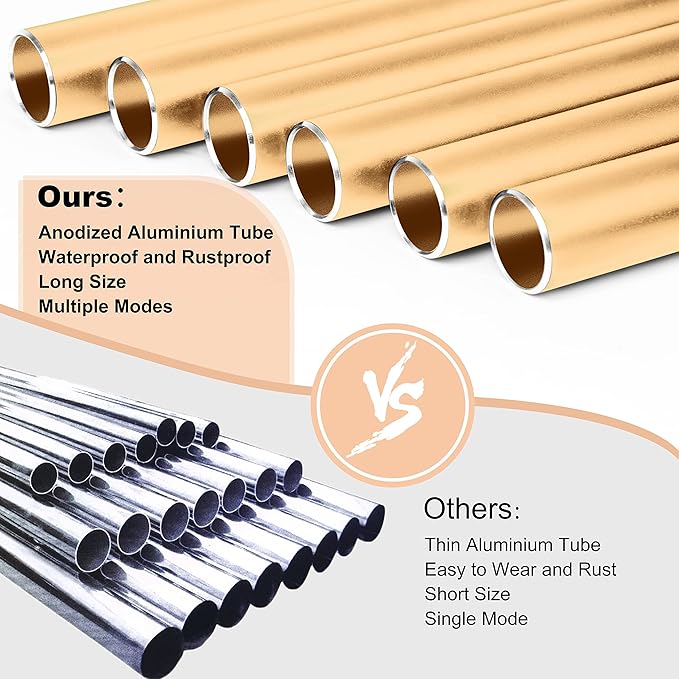 Large Aluminium Wind Chimes 37 Inches to Create a Zen Atmosphere Suitable for Outdoor, Garden, Patio Decoration. Classic Wind Chimes with Wind Catcher Suitable as A Gift for Unisex(Gold)-Ruum Studio Home