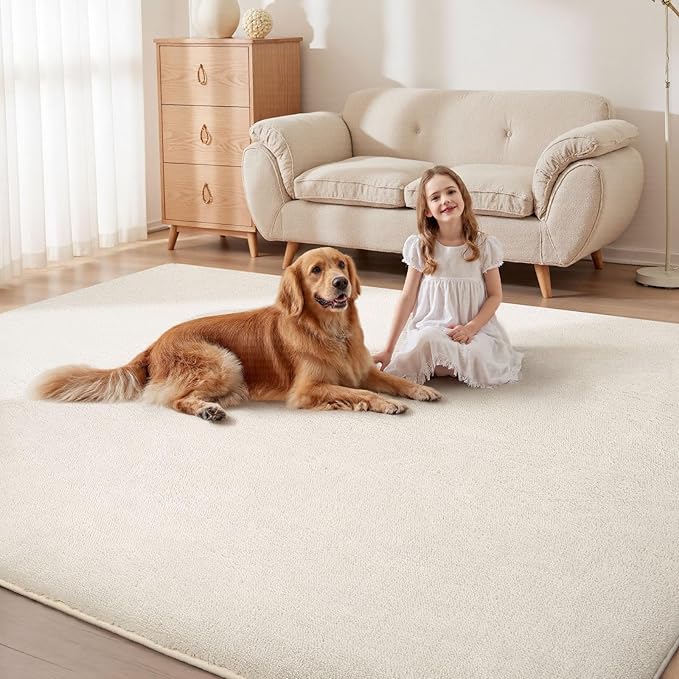 Sour Lemon 9x12 Area Rugs for Living Room, Soft Large Area Rug Fluffy Rugs for Bedroom,Machine Washable Area Rug Non Slip Carpet Rug for Living Room Playroom Kids Room Home Decor-Ruum Studio Home