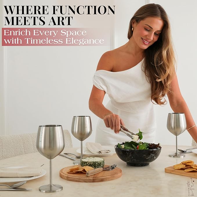 Gusto Nostro 8" Luxury Black Marble Decorative Bowl for Coffee Table - Elegant Modern Fruit Bowl for Kitchen Counter - Heavy Stone Entryway Catch all for Keys, Jewelry, Potpourri Holder Centerpiece-Ruum Studio Home