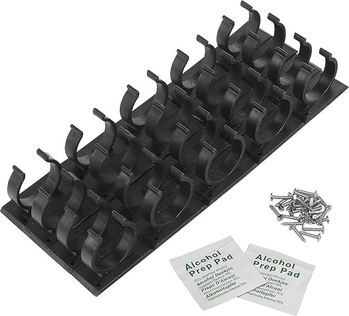 Simple Houseware 20 Spice Gripper Spice Accessories Spice Organizer- 4 Strips, Holds 20 Jars, Black-Ruum Studio Home