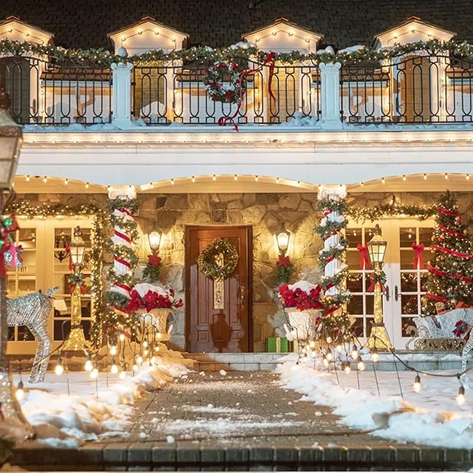 Dazzle Bright 100FT 300 LED Color Changing Christmas Lights, 2 in 1 Warm White & Multi Waterproof Christmas String Lights with Remote 11 Functions Christmas Decorations for Indoor Outdoor-Ruum Studio Home