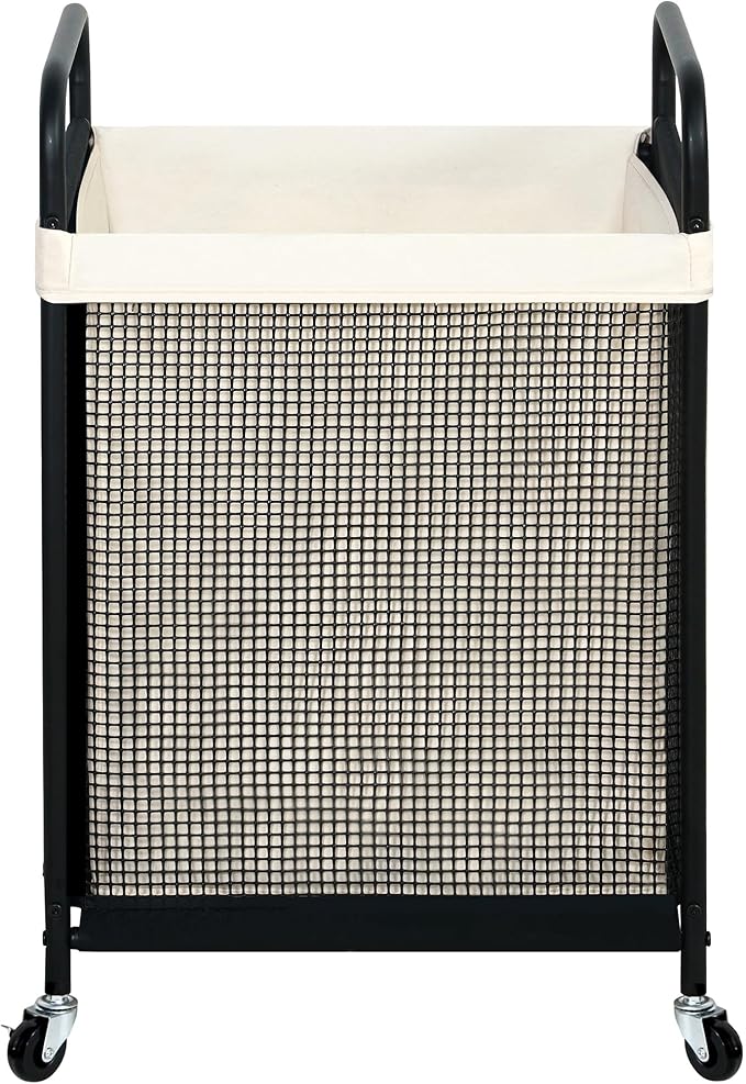 STO STO Laundry Hamper, 90L Rolling Laundry Sorter Cart with Removable and Washable Liner Bag, Rolling Clothes Hamper with Metal Handle for Laundry Room and Bedroom-Ruum Studio Home