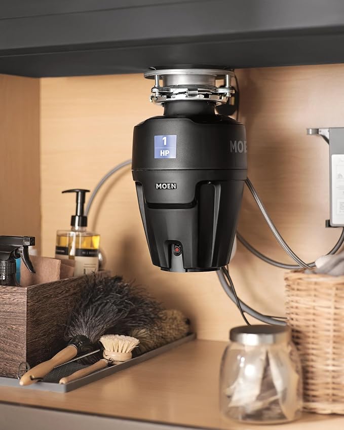Moen Chef Series 1 HP Continuous Feed Garbage Disposal, Power Cord Included, EX100C-Ruum Studio Home